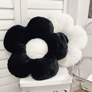 Black / White / Pink Daisy Flower Seat Cushion Home & Garden by The Kawaii Shoppu | The Kawaii Shoppu