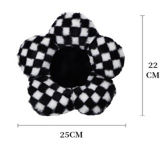 Black / White / Pink Daisy Flower Seat Cushion Home & Garden by The Kawaii Shoppu | The Kawaii Shoppu