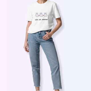 Bunny Cute Life - Kawaii Cotton Tee by The Kawaii Shoppu | The Kawaii Shoppu