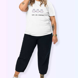 Bunny Cute Life - Kawaii Cotton Tee by The Kawaii Shoppu | The Kawaii Shoppu