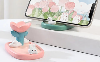 Bunny Tulip Kawaii Tablet Phone Desktop Holder