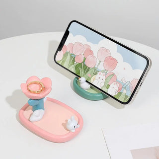 Bunny Tulip Kawaii Tablet Phone Desktop Holder