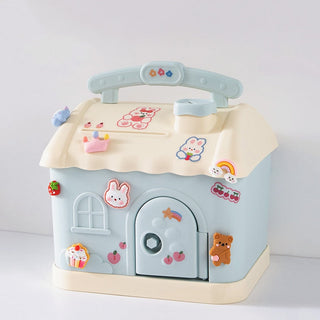 Candy Cute House Piggy Bank Money Box Blue C Home Decor by The Kawaii Shoppu | The Kawaii Shoppu