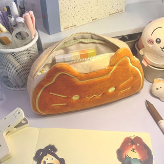 Caramel Pudding Cat Cute Pencil Case