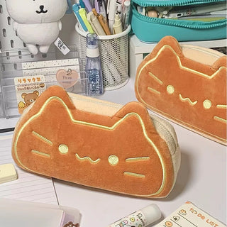Caramel Pudding Cat Cute Pencil Case