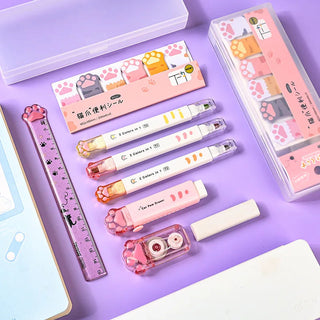 Cat Paw Memo Pad Stationery Set Stationery by The Kawaii Shoppu | The Kawaii Shoppu