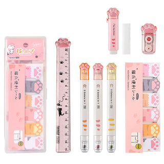 Cat Paw Memo Pad Stationery Set Stationery by The Kawaii Shoppu | The Kawaii Shoppu