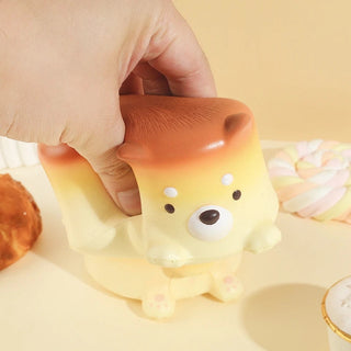 Cheese Puppy Cake Slow Rising Squishie Pan Puppy Squishie Toy by The Kawaii Shoppu | The Kawaii Shoppu