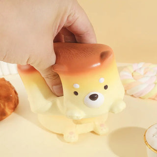 Cheese Puppy Cake Slow Rising Squishie Pan Puppy Squishie Toy by The Kawaii Shoppu | The Kawaii Shoppu