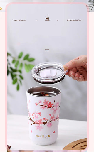 Cherry Blossom Stainless Steel Thermal Mug
