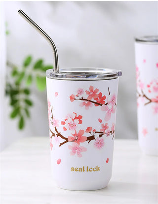 Cherry Blossom Stainless Steel Thermal Mug