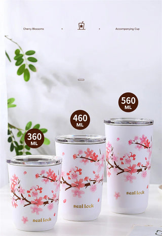 Cherry Blossom Stainless Steel Thermal Mug