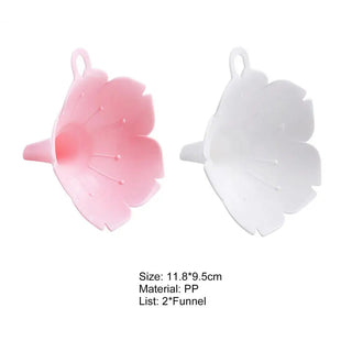 New 2Pcs/Set Sakura Flower Shape Liquid Funnels 2Pcs Home & Kitchen by The Kawaii Shoppu | The Kawaii Shoppu
