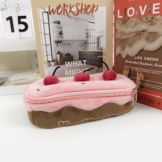 Cherry Cake Pencil Case Cute Large Capacity Stationery Bag for School & Desk Organisation