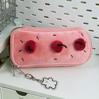 Cherry Cake Pencil Case Cute Large Capacity Stationery Bag for School & Desk Organisation