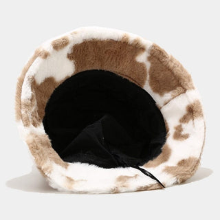 Cow Print Plush Bucket Hat Clothing and Accessories The Kawaii Shoppu