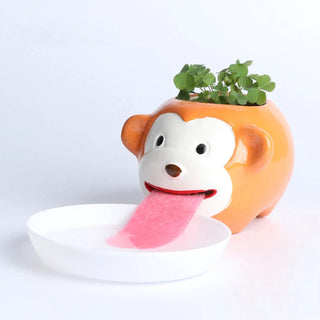 Cute Animal Drinking Ceramic Plant pot Home & Garden by The Kawaii Shoppu | The Kawaii Shoppu