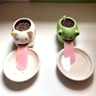 Cute Animal Drinking Ceramic Plant pot Home & Garden by The Kawaii Shoppu | The Kawaii Shoppu