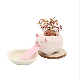 Cute Animal Drinking Ceramic Plant pot Home & Garden by The Kawaii Shoppu | The Kawaii Shoppu