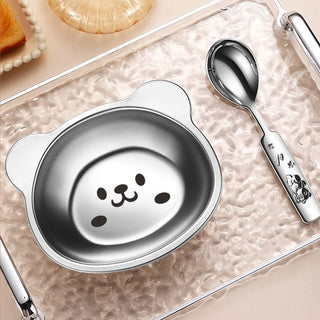 Cute Bear Bowl – 304 Stainless Steel Food Bowl