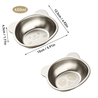 Cute Bear Bowl – 304 Stainless Steel Food Bowl