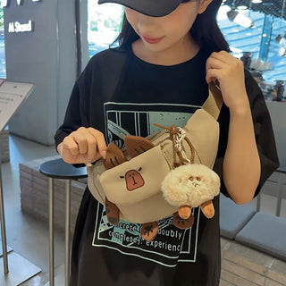 Cute Cartoon Capybara Crossbody Bag