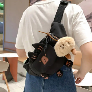 Cute Cartoon Capybara Crossbody Bag