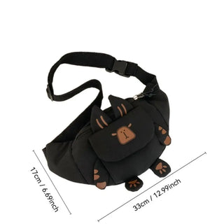 Cute Cartoon Capybara Crossbody Bag