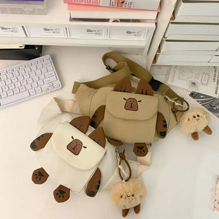 Cute Cartoon Capybara Crossbody Bag