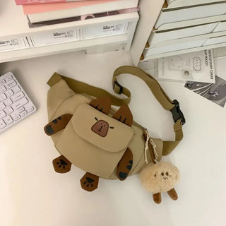 Cute Cartoon Capybara Crossbody Bag