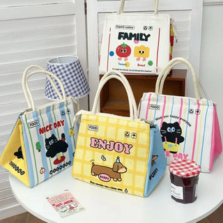 Cute Cat Thermal Lunch Bag – Kawaii Bento Tote