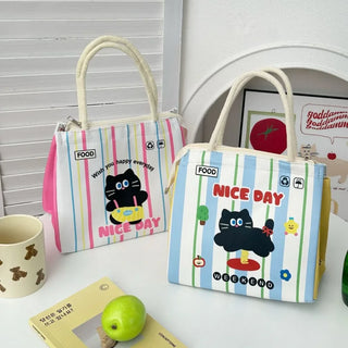 Cute Cat Thermal Lunch Bag – Kawaii Bento Tote