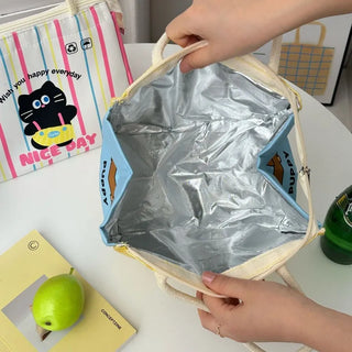 Cute Cat Thermal Lunch Bag – Kawaii Bento Tote