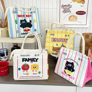 Cute Cat Thermal Lunch Bag – Kawaii Bento Tote