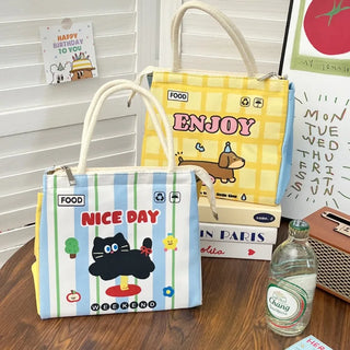 Cute Cat Thermal Lunch Bag – Kawaii Bento Tote