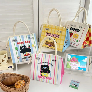 Cute Cat Thermal Lunch Bag – Kawaii Bento Tote