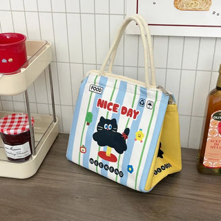 Cute Cat Thermal Lunch Bag – Kawaii Bento Tote