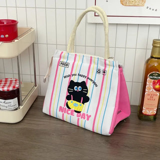 Cute Cat Thermal Lunch Bag – Kawaii Bento Tote