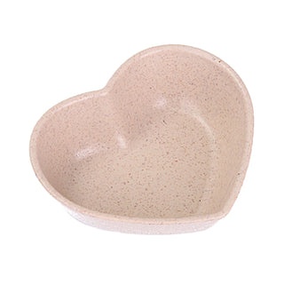 Cute Dipping Bowls Heart / Leaf Small Wheat fiber + PP Pink Bowls for Dipping Sauce - Eco Friendly Kitchenware