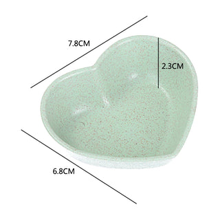 Cute Dipping Bowls Heart / Leaf Small Wheat fiber + PP Pink Bowls for Dipping Sauce - Eco Friendly Kitchenware