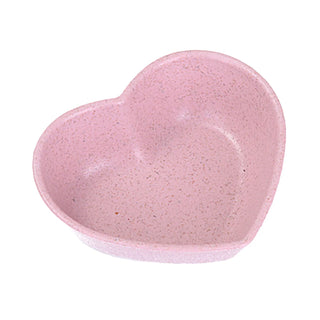 Cute Dipping Bowls Heart / Leaf Small Wheat fiber + PP Pink Bowls for Dipping Sauce - Eco Friendly Kitchenware