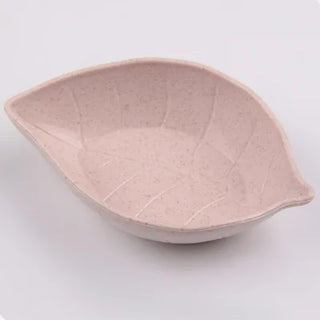 Cute Dipping Bowls Heart / Leaf Small Wheat fiber + PP Pink Bowls for Dipping Sauce - Eco Friendly Kitchenware