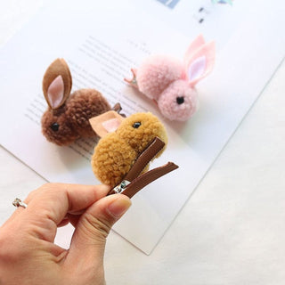 Cute Hair Ball Rabbit Hair Clip Accessory The Kawaii Shoppu