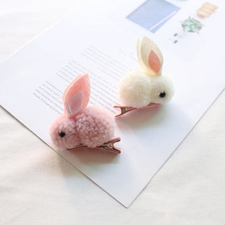 Cute Hair Ball Rabbit Hair Clip Accessory The Kawaii Shoppu