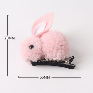 Cute Hair Ball Rabbit Hair Clip Accessory The Kawaii Shoppu