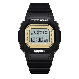 Cute Pastel Digital Watch Black - Yellow rim 3C The Kawaii Shoppu