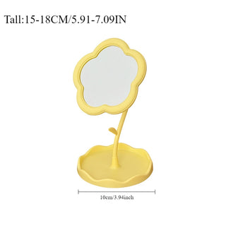 Cute Pastel Flower Korean INS Desktop Mirror