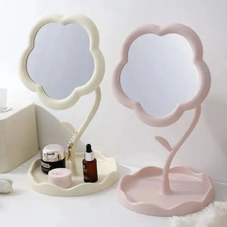 Cute Pastel Flower Korean INS Desktop Mirror