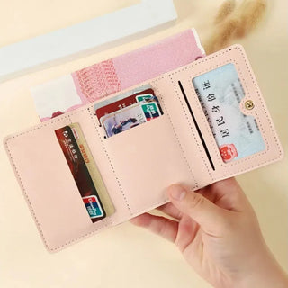 Cute Pink Floral Bow Wallet