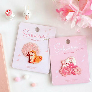 Cute Sakura Flower Embroidery iron on Patches Fashion The Kawaii Shoppu